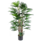 120cm Fan Palm Artificial Tree - Realistic Lifelike Design - for Home Decor