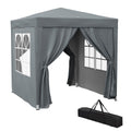 2mx2m Pop Up Gazebo Party Tent Canopy Marquee with Storage Bag Grey Grey