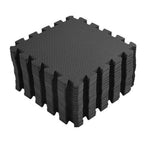 10pc Black Interlocking Foam Mats 30x30, Safe & Durable - Ideal for Playrooms, Gyms & More