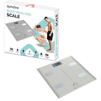 Body Analysis Scale w/ BMI Report & Daily Calorie Intake Guide, Silver