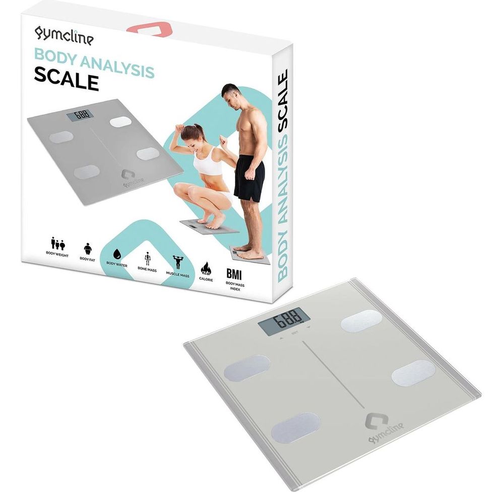 Body Analysis Scale w/ BMI Report & Daily Calorie Intake Guide, Silver