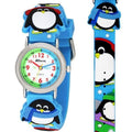 Children 3D Cartoon Time Teacher Watch - Penguin Design