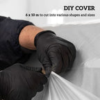 6 X 10m UV Resistant Waterproof Plastic Polytunnel Cover, Clear