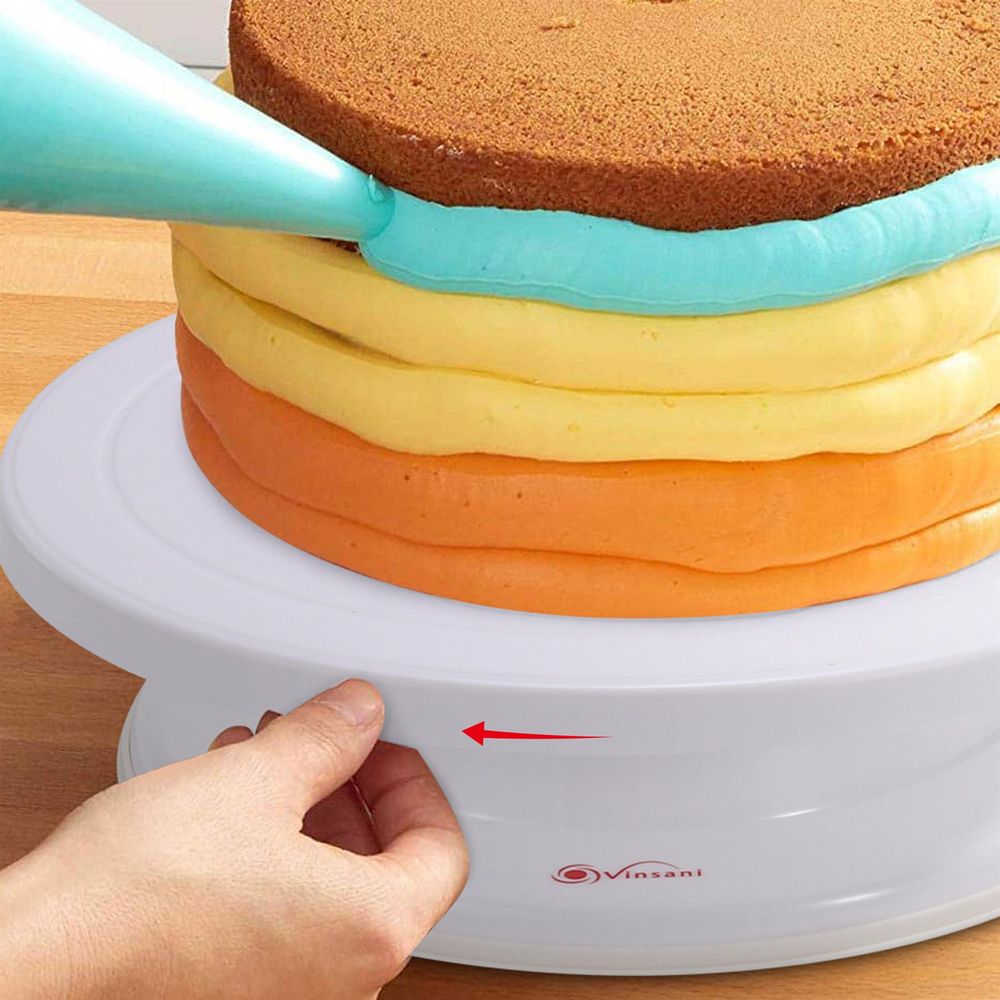 CAKE TURNTABLE - Professional Quality, Easy Decorating, Versatile Design
