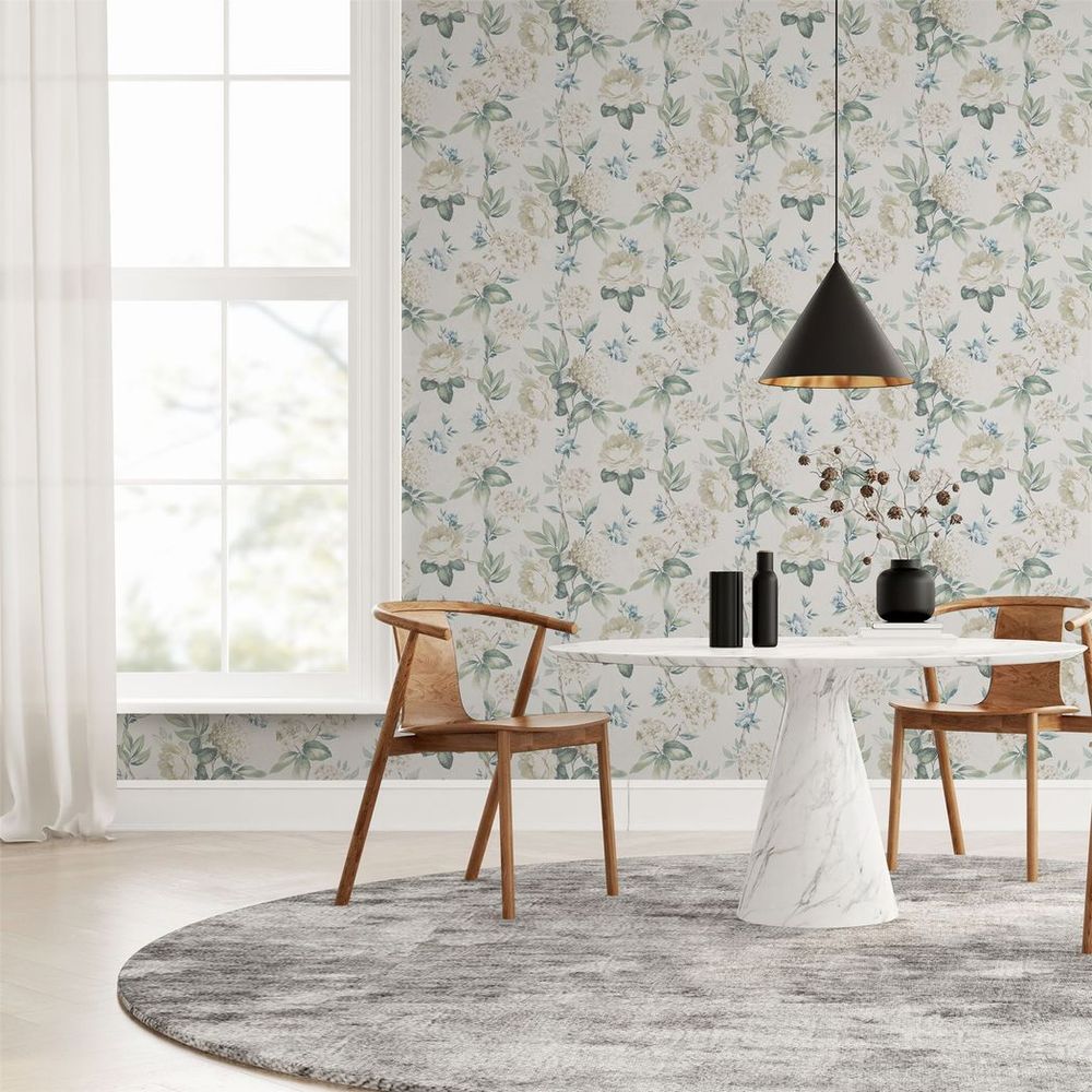 Keeka Floral Blue Cream