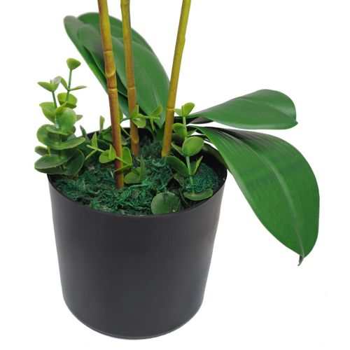 60cm Artificial Luxury Orchid -Triple Stem - Pink Realistic Plant in Pink