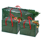 Xmas Storage Bags - Protect Your Tree & Decorations - Water-Resistant & Sturdy - Multifunctional - Fits 7ft Trees