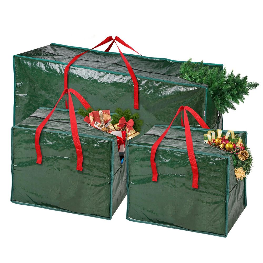 Xmas Storage Bags - Protect Your Tree & Decorations - Water-Resistant & Sturdy - Multifunctional - Fits 7ft Trees