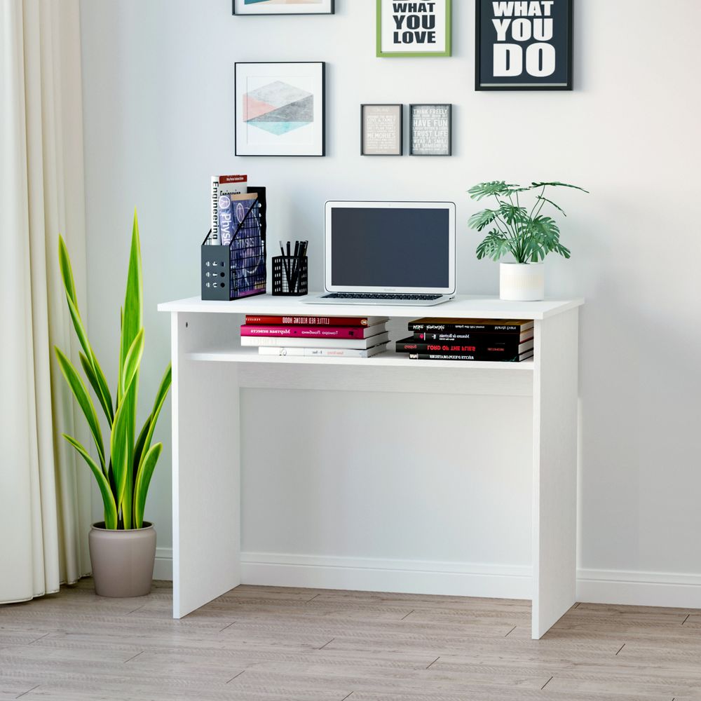 White Workstation: Multifunctional, Durable & Efficient - for Offices or Freelancers!