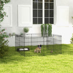 Metal Dog Playpen - 8 Panels, 24 Inch