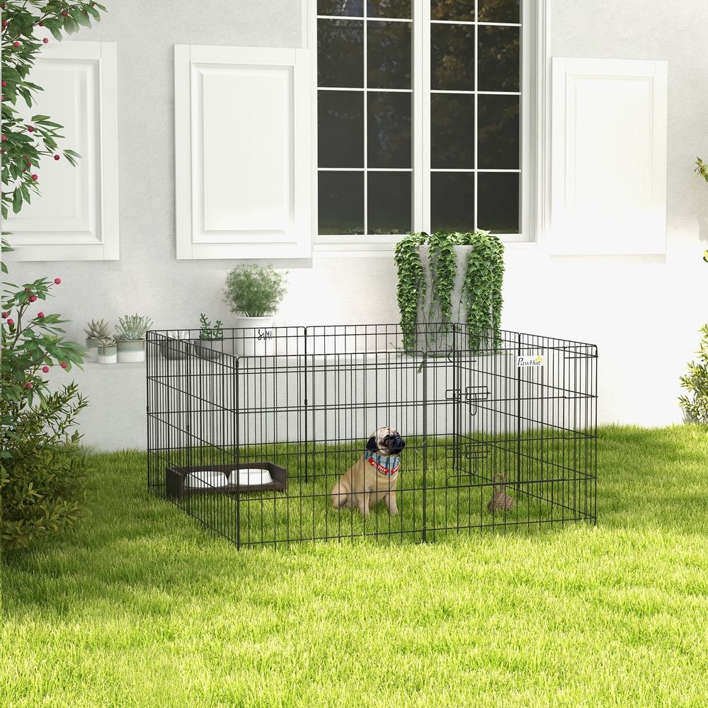 Metal Dog Playpen - 8 Panels, 24 Inch