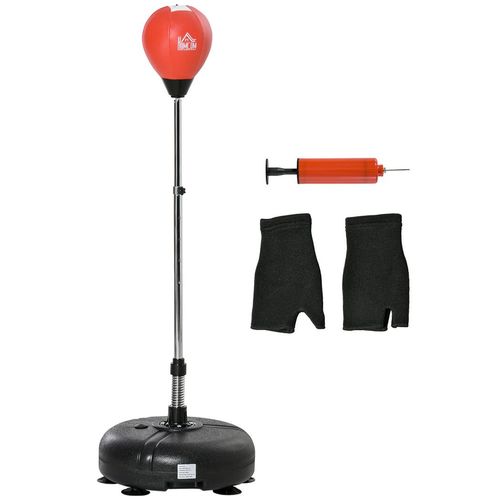 Punching Bag with Stand Boxing Bag Set with Adjustable Height Red