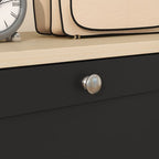 Narrow Shoe Cabinet with 3 Flip Drawers for 18 Pairs of Shoes Black
