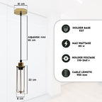 Single Ceiling E27 Pendant Light - Industrial Vintage Hanging Lamp, Wire Cage Design
