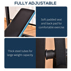 Adjustable Weight Bench with Leg Developer Barbell Rack for Lifting and Strength Training Multifunctional Workout Station for Home Gym Fitness, Black