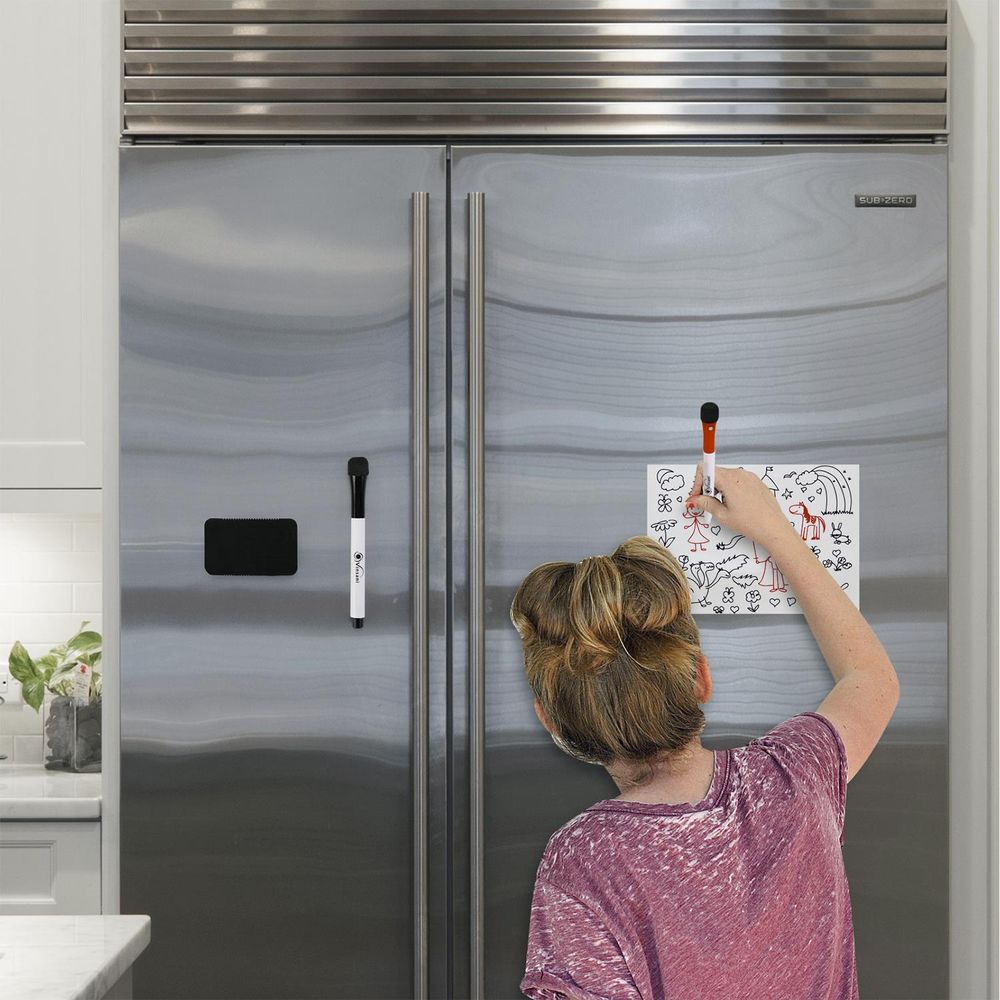 A5 Whiteboard w/ 2 Markers and Eraser, Versatile Design - Ideal for Home or Office Use!