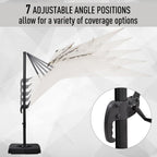 Outdoor Steel Frame Cantilever Umbrella - Durable, Rotating, UV Protection