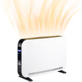 Portable Convector Heater with 24H Timer Adjustable Temperature White