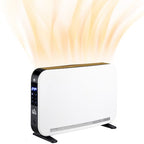 Portable Convector Heater with 24H Timer Adjustable Temperature White