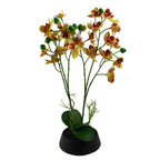 43cm Pink Yellow Artificial Orchid in Ceramic Planter