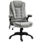 Executive Reclining Chair w/ Heating Massage Points Relaxing Headrest Grey with Back Detail