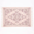 Kew Antique Printed 120x170cm Mauve Rug with Tassel