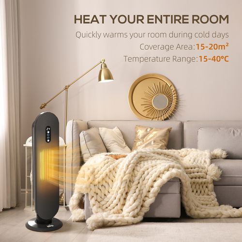 Ceramic Space Heater Tower Heater W/ 45° Oscillation
