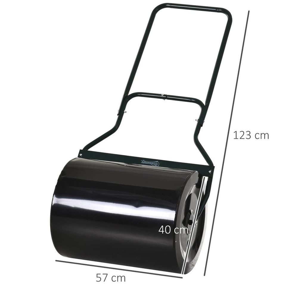 60L Steel Garden Roller - Easy Push & Pull - Fast & Efficient Rolling