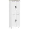 Modern Kitchen Cupboard Storage Cabinet with 4 Shelves, White