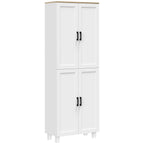 Modern Kitchen Cupboard Storage Cabinet with 4 Shelves, White