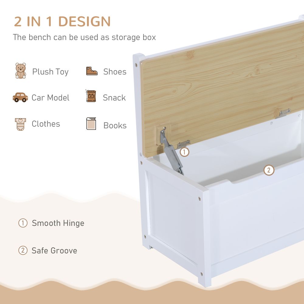4-Piece Kids Wood Table Set w/ Storage