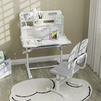 Kids Desk and Chair Set w/ Tiltable Desktop Reading Rack