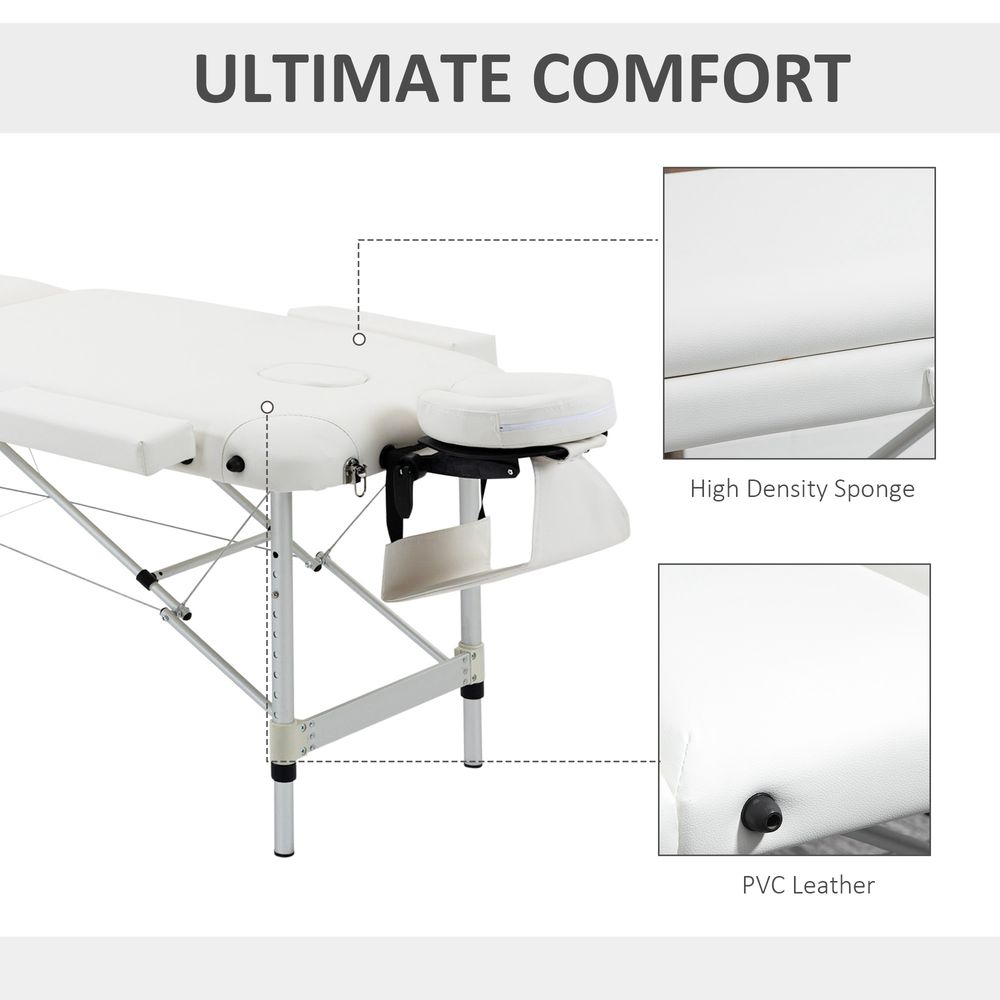 Foldable Massage Table Professional Salon SPA Facial Couch Bed Black and Orange