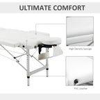 Foldable Massage Table Professional Salon SPA Facial Couch Bed Black and Orange
