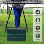 30cm Metal Lawn Roller-Deep Green - Flatten Your Garden with Ease