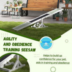 Wooden Pet Seesaw for Big Dogs with Anti-Slip Surface, White