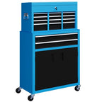 Top Chest and Roller Cabinet Combo Metal Tool Cabinet on Wheels