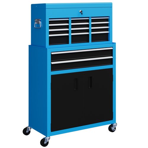 Top Chest and Roller Cabinet Combo Metal Tool Cabinet on Wheels