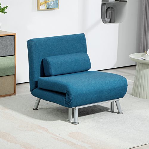 Single Folding 5 Position Convertible Sleeper Chair Sofa Bed