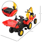 Pedal Powered Tractor Ride-On Car - Bucket Steering Wheel - Ages 3-6