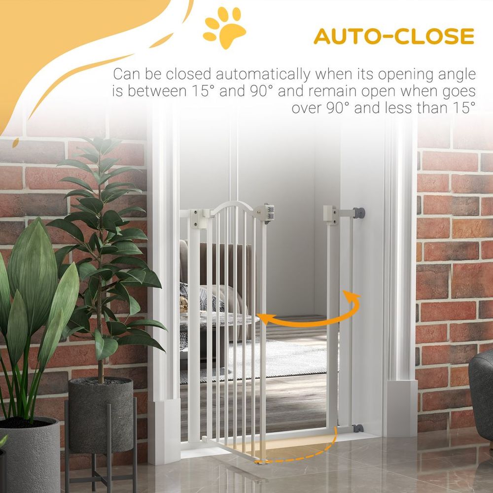 74-80cm Adjustable Pet Gate Barrier- Auto-Close, Metal