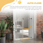 74-80cm Adjustable Pet Gate Barrier- Auto-Close, Metal