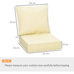 Outdoor Seat and Back Cushion Set, Deep Seating Chair Cushion, Beige
