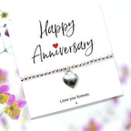 Stunning Silver Heart Beaded Bracelet - for Anniversaries & Gifts!