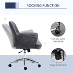 Swivel Computer Office Chair - Mid Back Desk Chair - Deep Grey