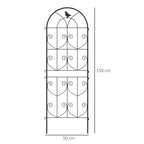 Set of 2 Metal Garden Trellis, Outdoor Trellis Panels, 150 x 50cm