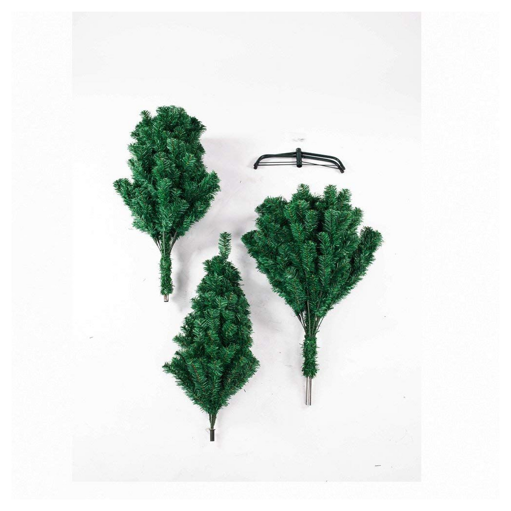 7ft 1100 Branch Christmas Tree - Artificial PVC - Metal Base - Green