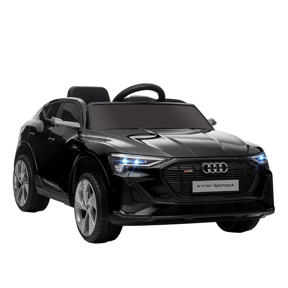 12V Audi E-tron Electric Ride-On Car w/ Remote Control, Lights, Music - Black