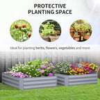 Raised Garden Bed: Durable Steel Frame, 1m x 1m - for Organizing Plants & Vegetables