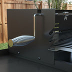 Charcoal Spit Roasting Machine w/ 3-Tier Grill Grate & Foldable Shelves